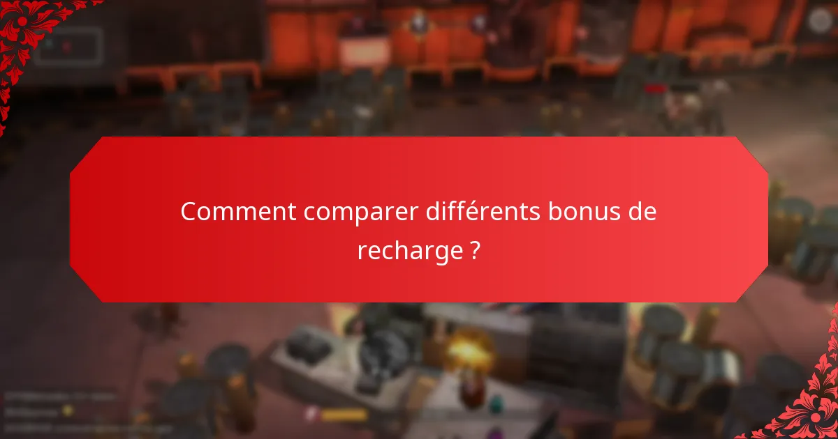 Comment fonctionnent les événements promotionnels pour les bonus de recharge ?