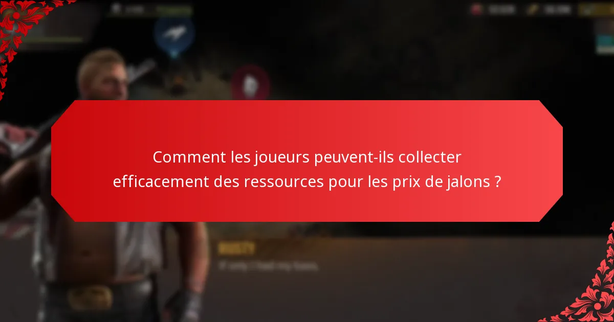Quels types de ressources sont disponibles dans les prix de jalons de ressources ?