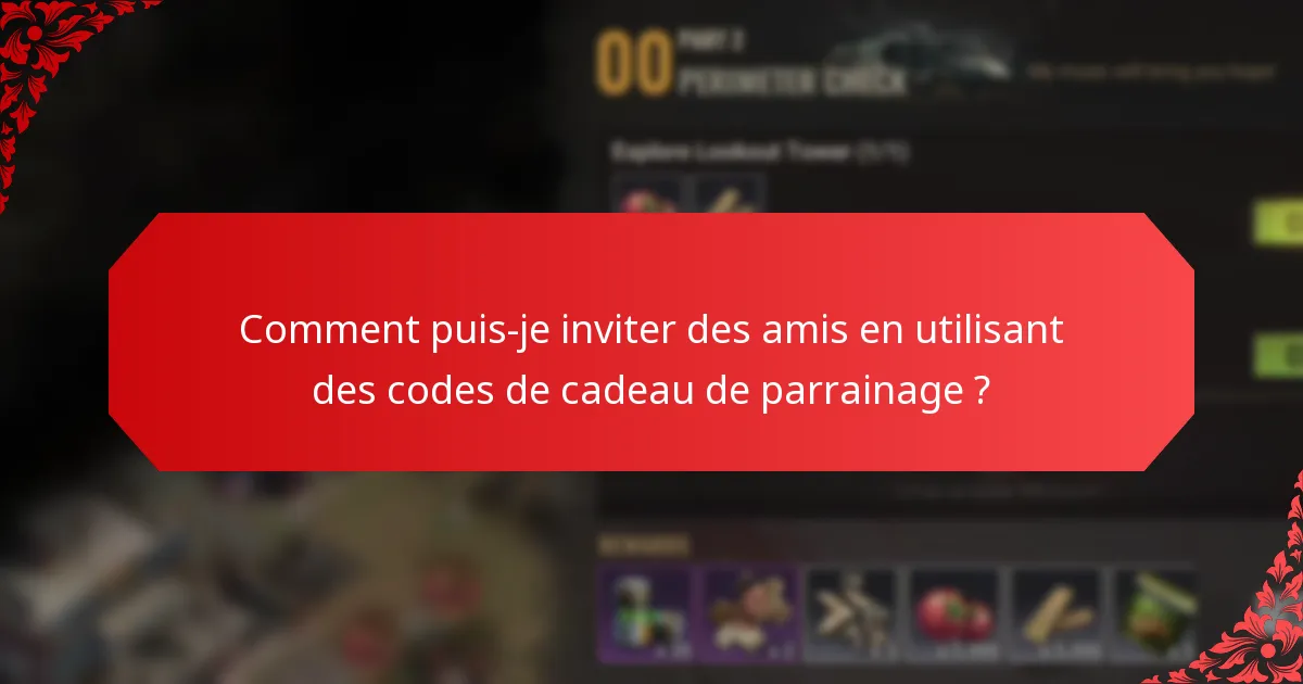 Quels types de récompenses puis-je gagner grâce aux codes de cadeau de parrainage ?